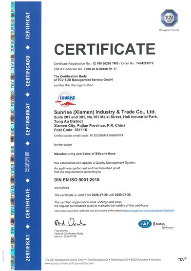 ISO9001 certificate