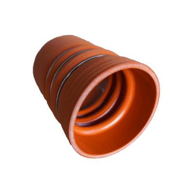 Ladeluftkühlerschlauch m/Ringe - matt rot