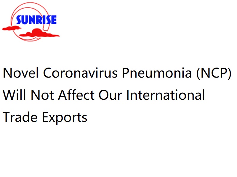 neuartige Coronavirus-Pneumonie (ncp) wird unsere internationalen Handelsexporte nicht beeinträchtigen